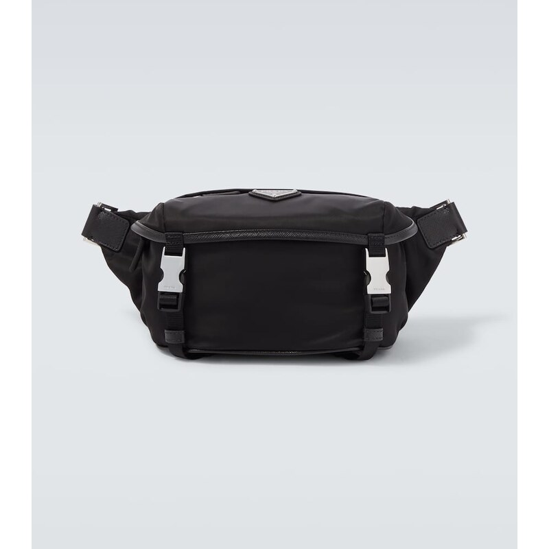 Prada Re-Nylon leather-trimmed belt bag