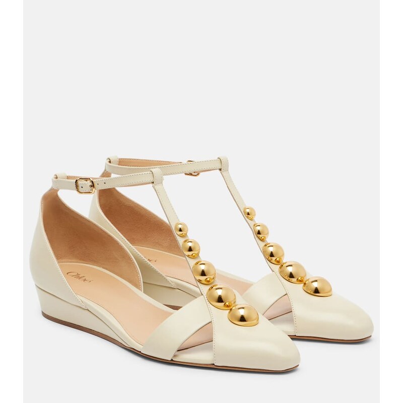 Chloe ChloÃ Embellished leather flats