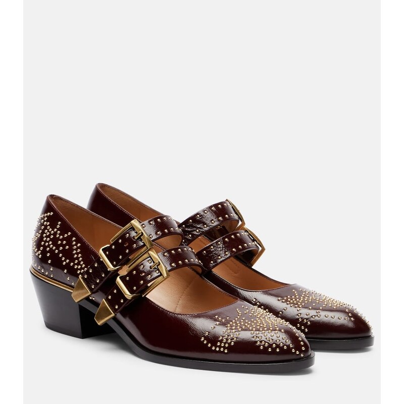 Chloe ChloÃ Susanna 40 studded leather Mary Jane pumps