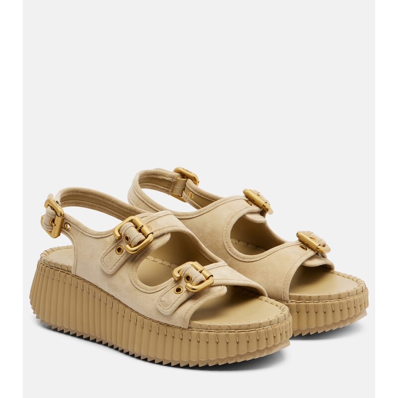 Chloe ChloÃ Nama suede platform sandals