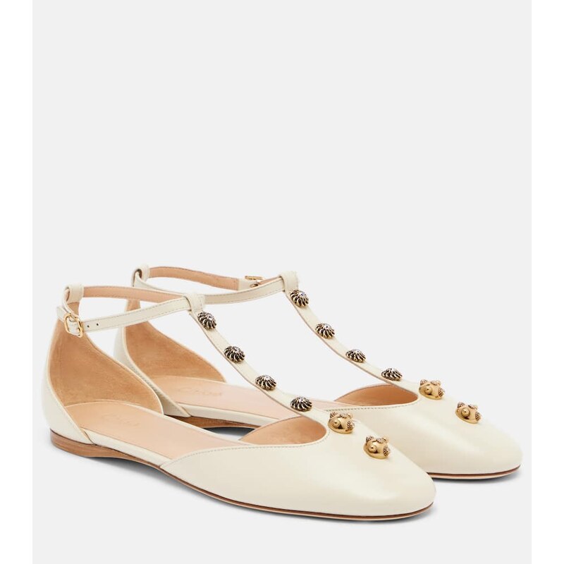 Chloe ChloÃ Celeste embellished leather flats