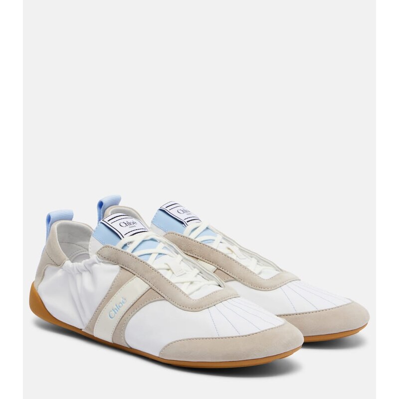 Chloe ChloÃ ChloÃ Kick suede-trimmed sneakers