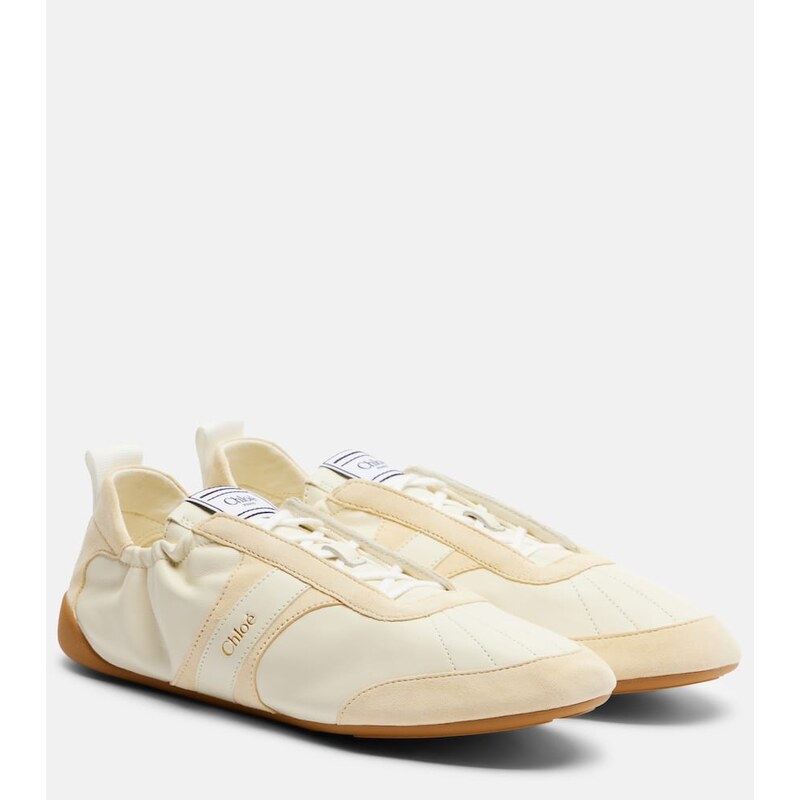 Chloe ChloÃ ChloÃ Kick leather and suede sneakers