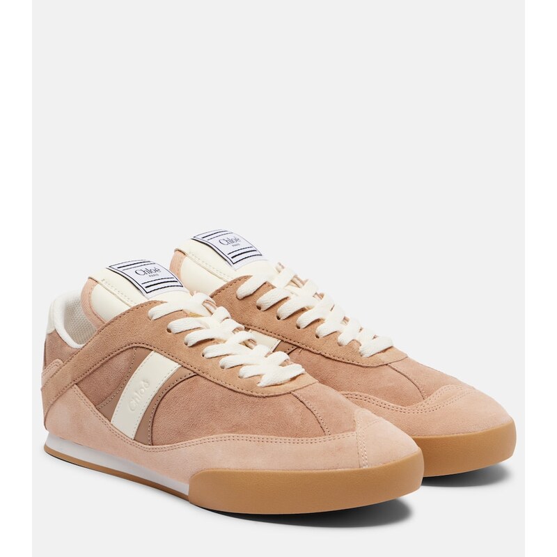 Chloe ChloÃ ChloÃ Kick suede and leather sneakers