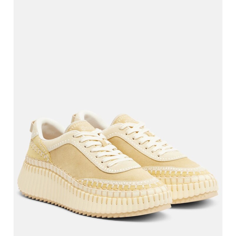 Chloe ChloÃ Nama suede platform sneakers