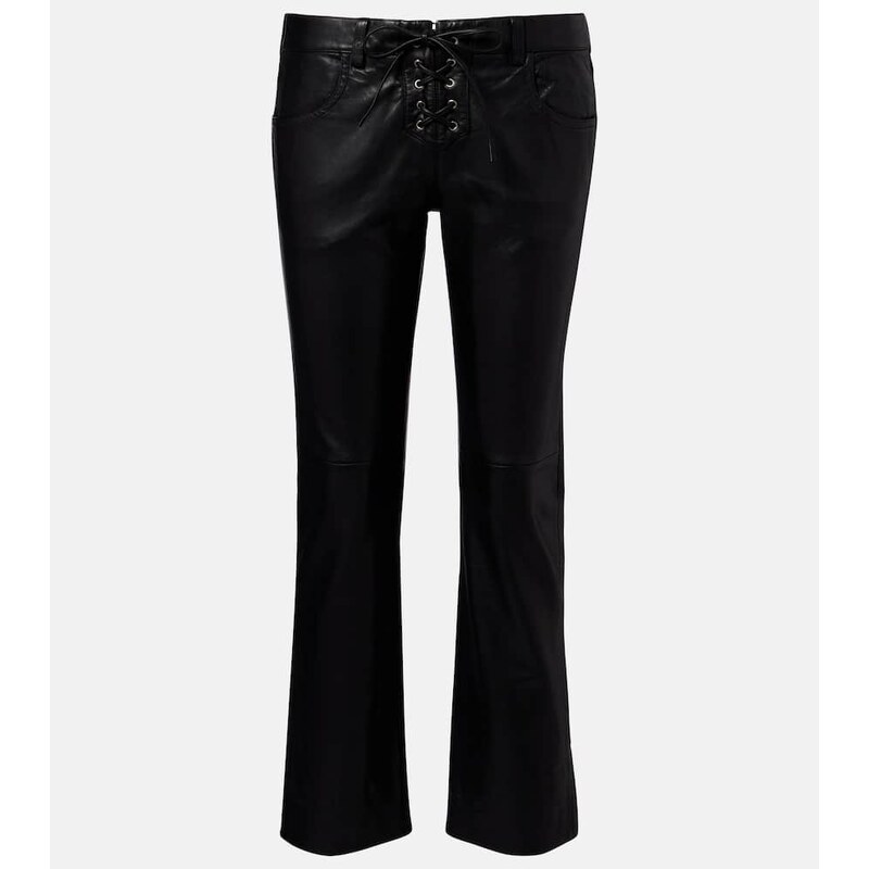 Isabel Marant Vanel leather straight pants