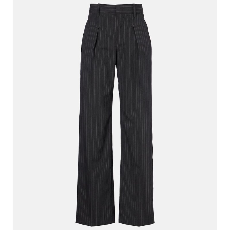Isabel Marant Pinstriped wool-blend straight pants