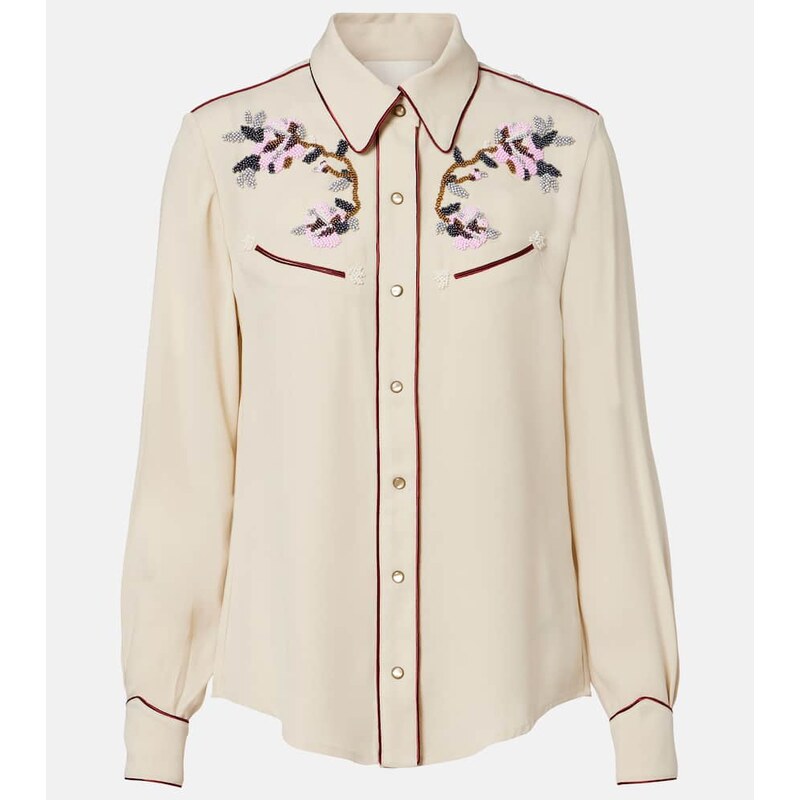 Isabel Marant Yzea beaded cady shirt