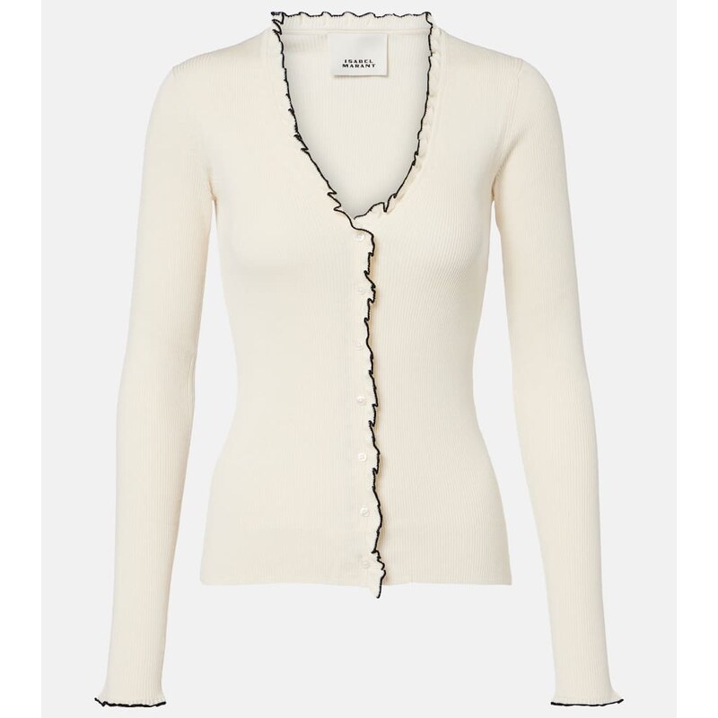 Isabel Marant Izae ribbed-knit silk and cotton cardigan