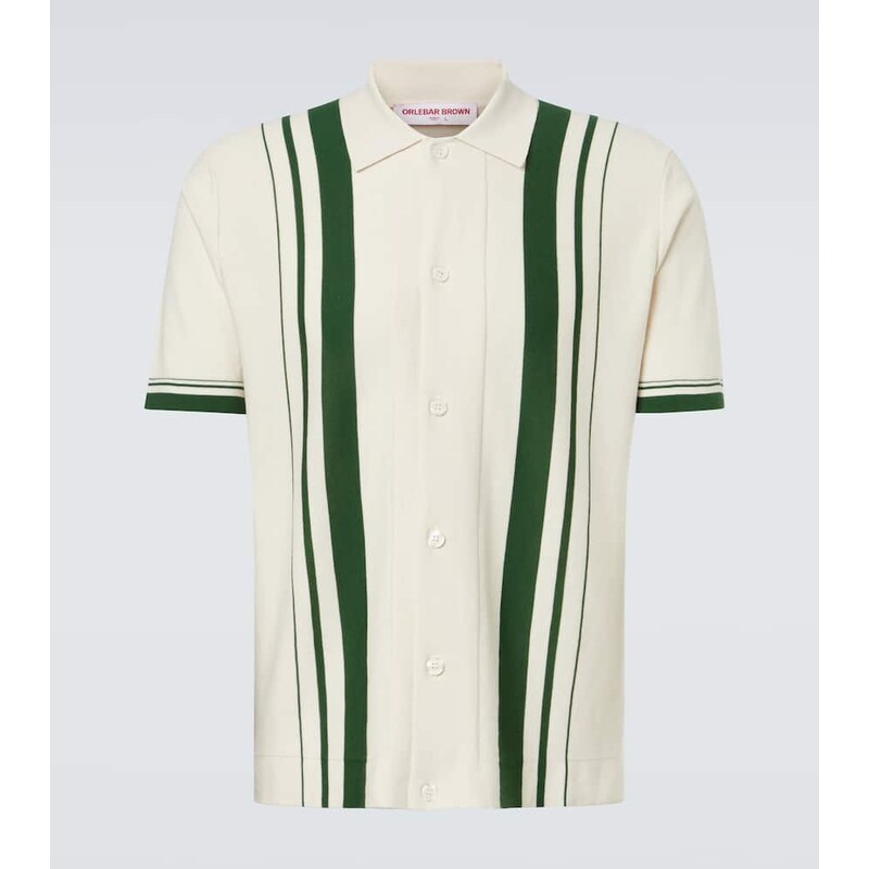 Orlebar Brown Tiernan striped cotton bowling shirt
