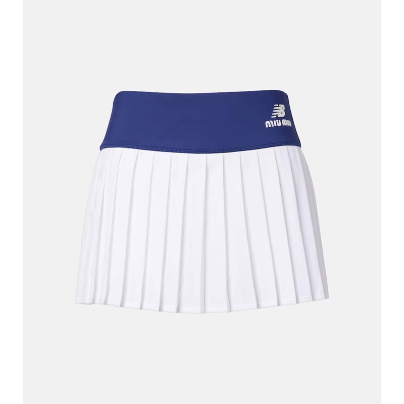 Miu Miu x New Balance pleated jersey miniskirt