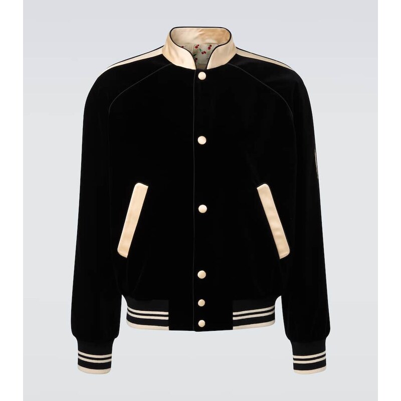 Pánský Valentino Cotton bomber jacket v barvě černá