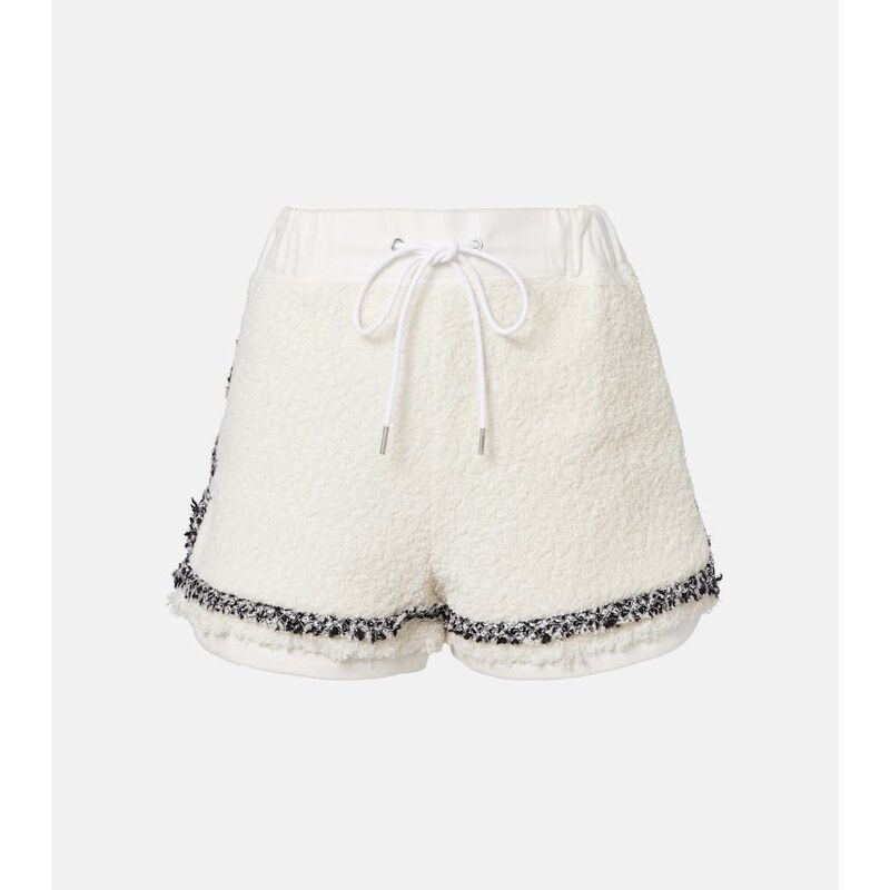 Dámské Sacai Bouclé kraťasy v off white tónu