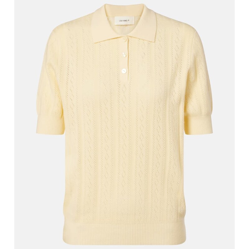 Lisa Yang Cristine cotton and cashmere polo sweater