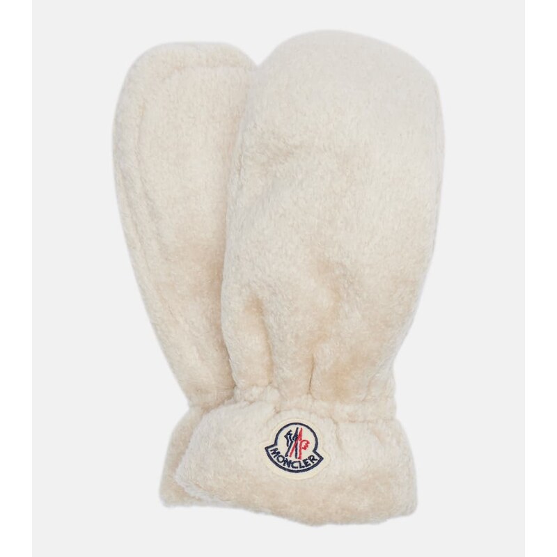 Moncler Logo teddy mittens