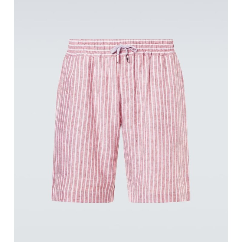Fedeli Alfa striped linen Bermuda shorts