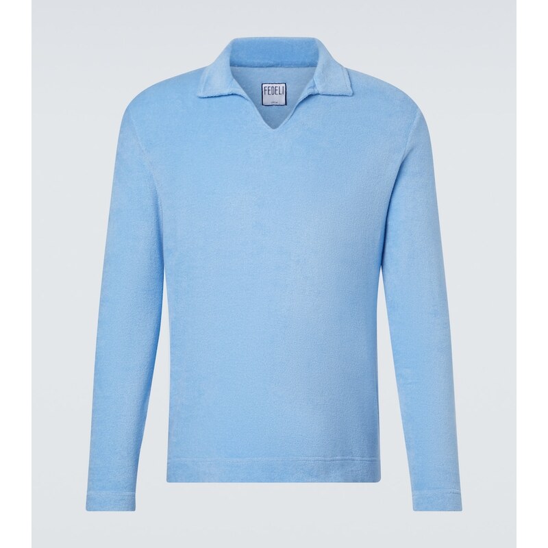Fedeli Peter cotton terry polo sweater