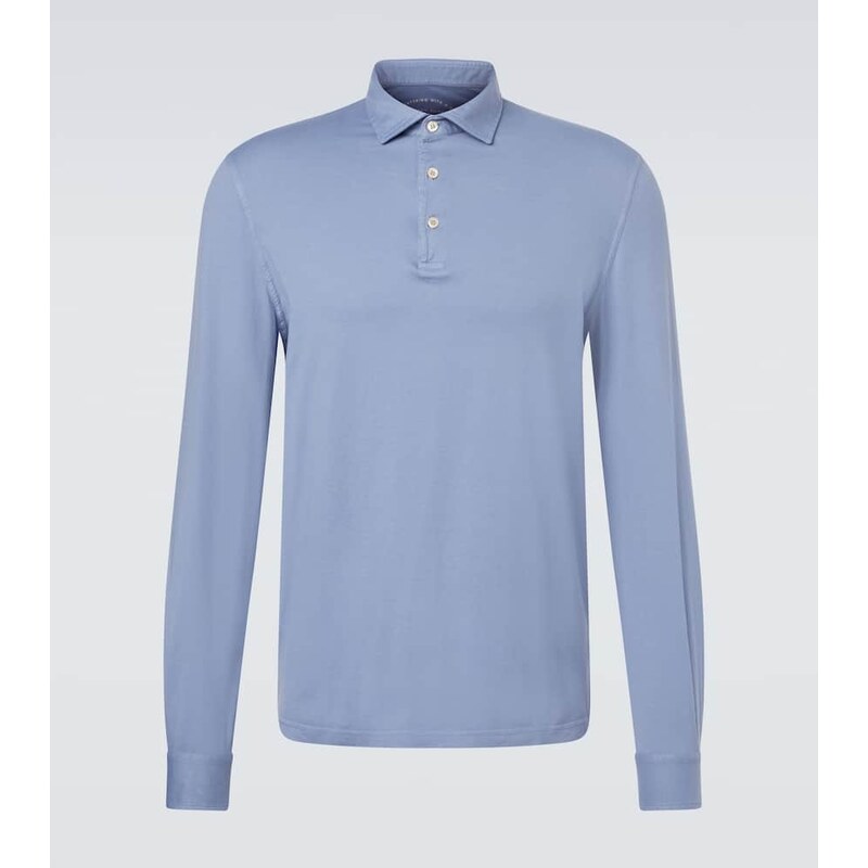 Fedeli Zero cotton jersey polo shirt