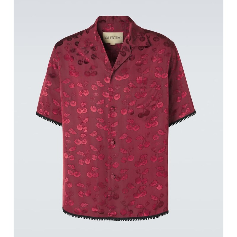 Valentino Cherryfic jacquard bowling shirt