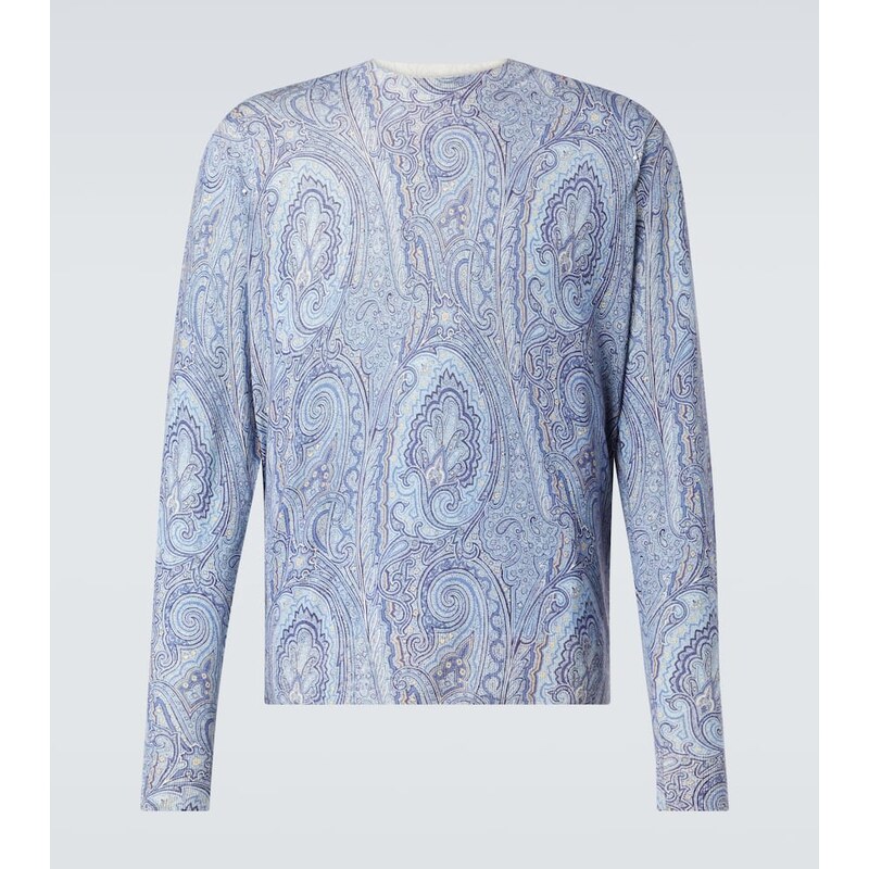 Etro Paisley silk and cashmere sweater