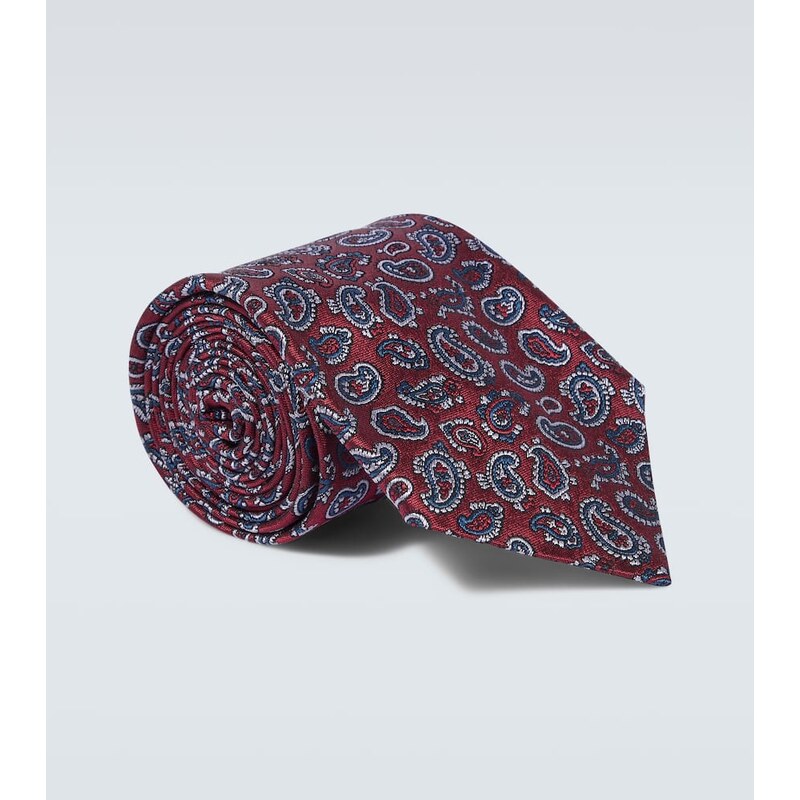 Etro Paisley silk twill jacquard tie