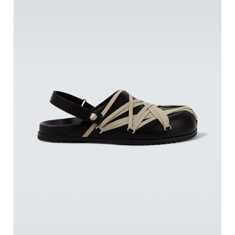 Rick Owens Megalace leather mules
