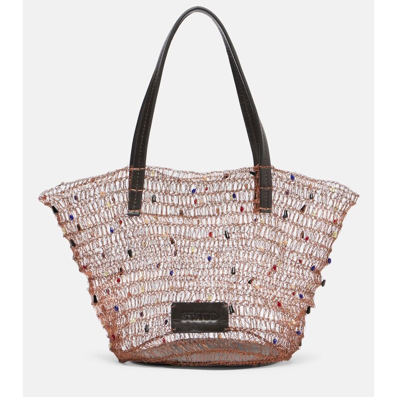 Staud Jewel embellished top-handle bag