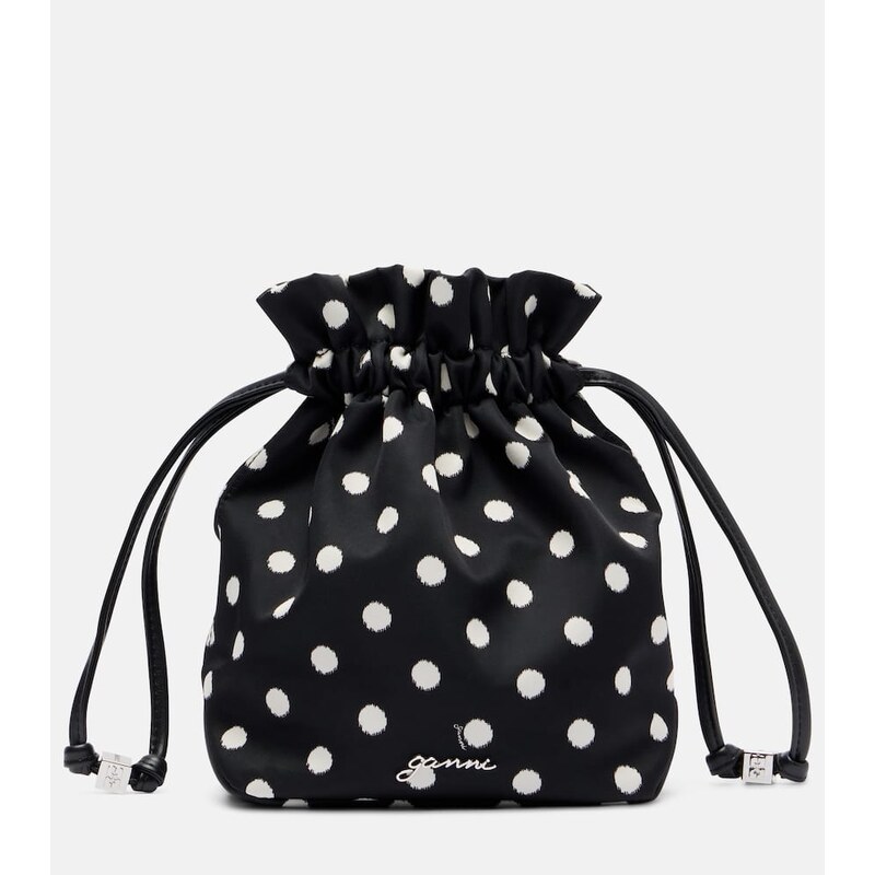 Ganni Bou polka-dot pouch