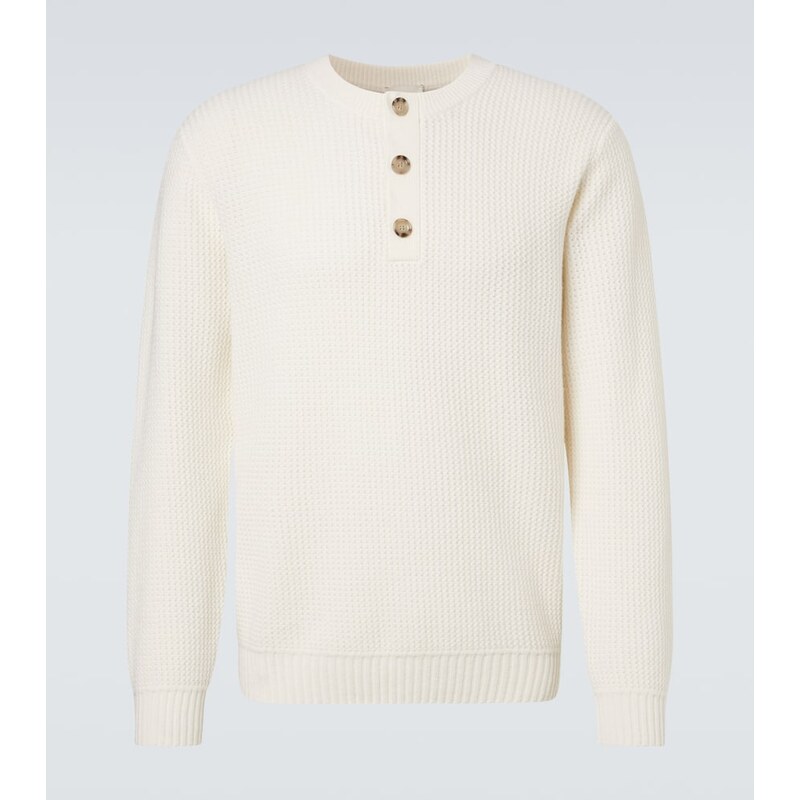 Allude Waffle-knit wool and cashmere sweater