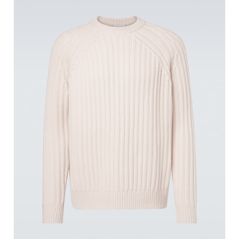 Allude Ribbed-knit wool and cashmere sweater