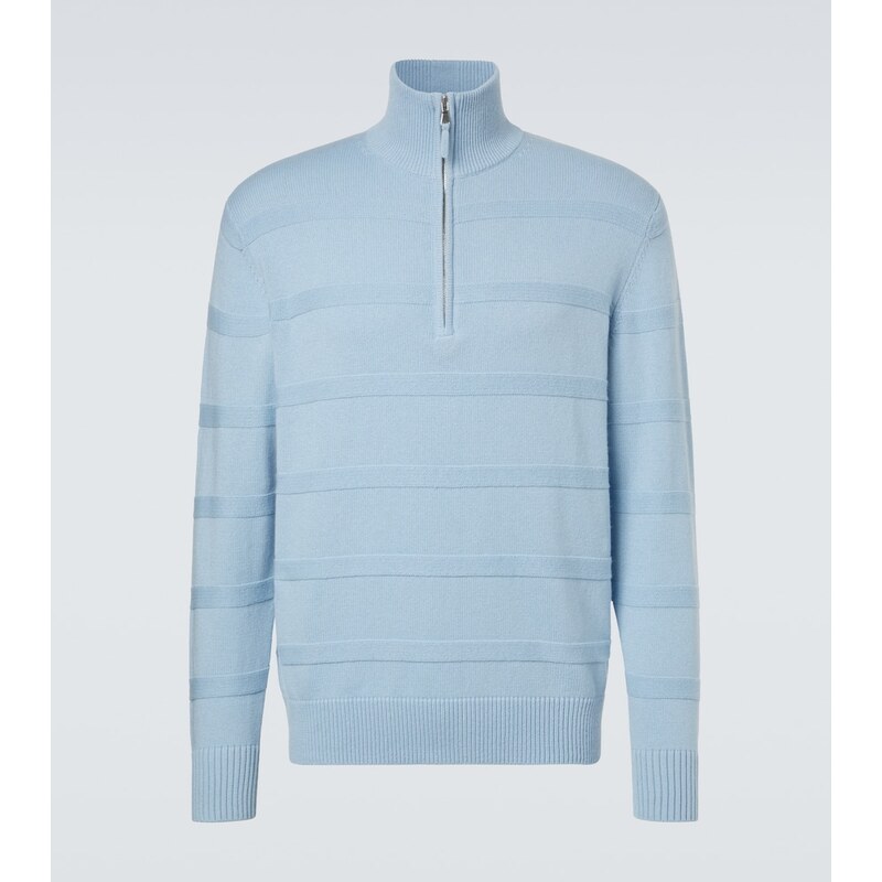 Allude Cotton and cashmere turtleneck sweater