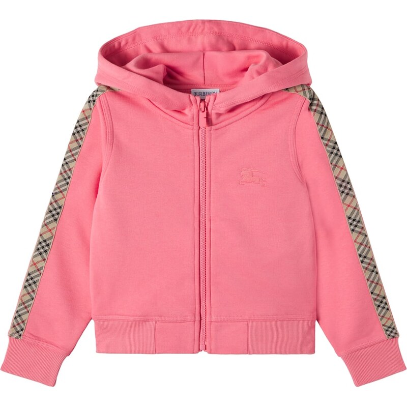 Burberry Kids Burberry Check EKD cotton zip-up hoodie