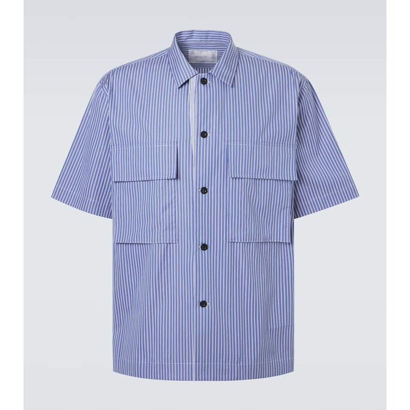 Sacai Striped cotton poplin shirt