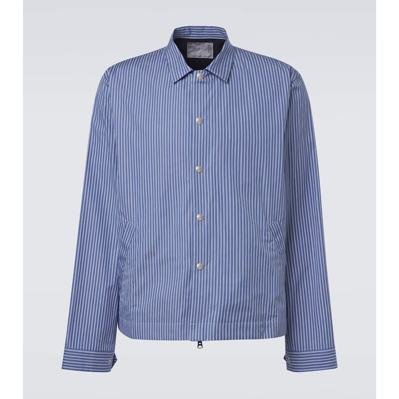 Sacai Striped cotton poplin blouson jacket