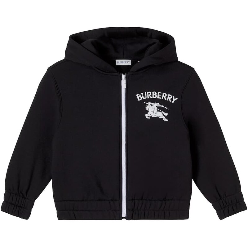 Burberry Kids EKD cotton jersey zip-up hoodie