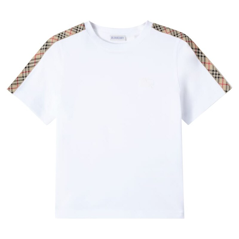 Burberry Kids Burberry Check cotton jersey T-shirt