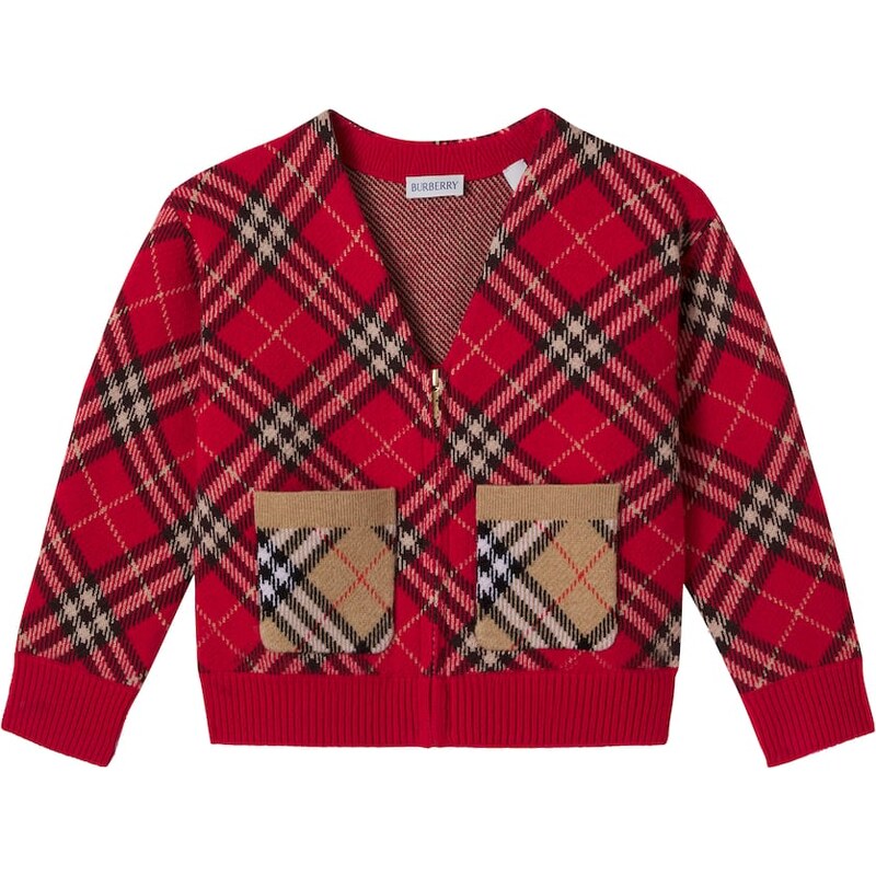 Burberry Kids Burberry Check wool cardigan