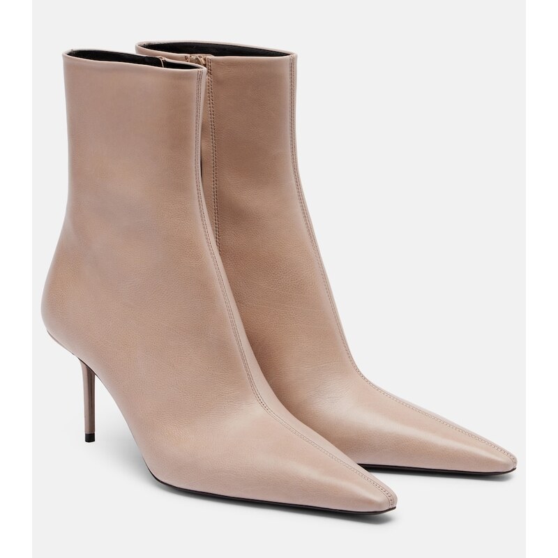 Saint Laurent Ashley 75 leather ankle boots