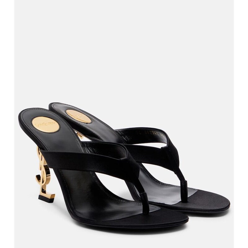 Saint Laurent Opyum 85 satin crêpe mules