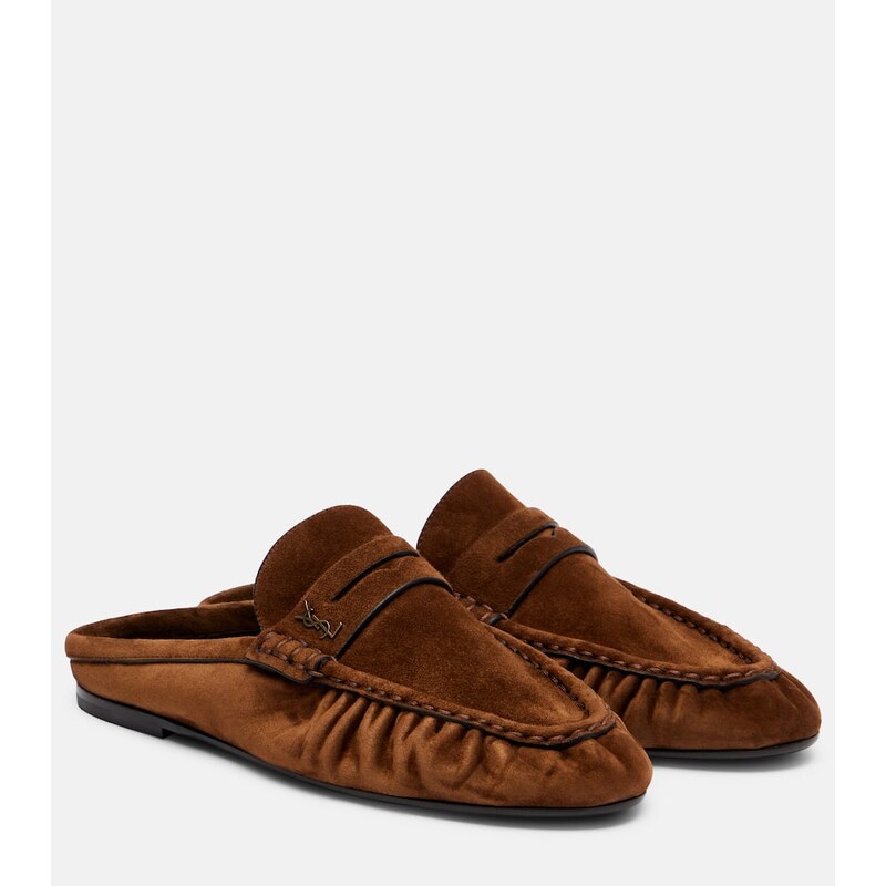 Saint Laurent Le Loafer suede mules