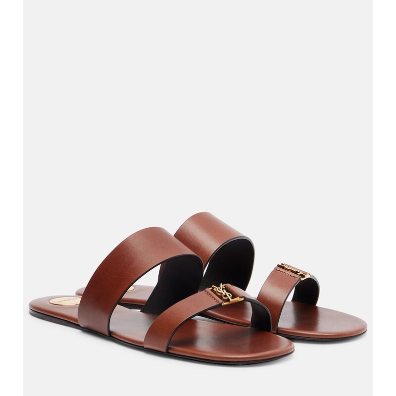 Saint Laurent Cassandre leather sandals