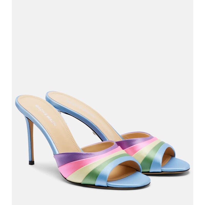 Mach & Mach Gradient 95 satin mules