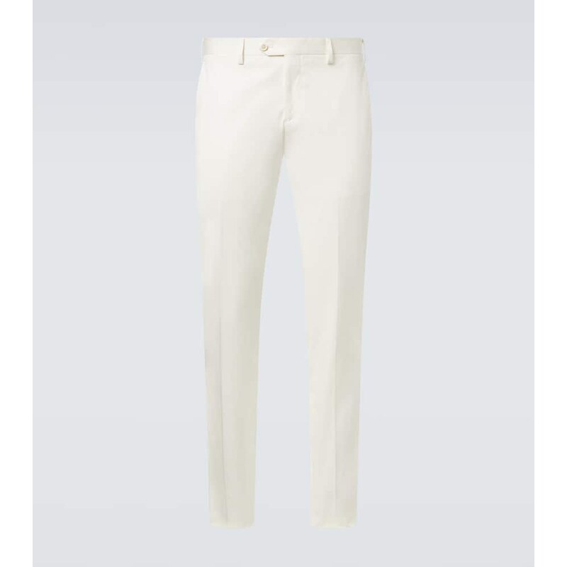 Lardini Mid-rise cotton slim pants