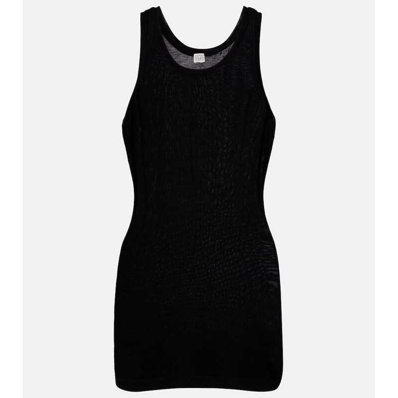 Toteme Curved ribbed-knit tank top