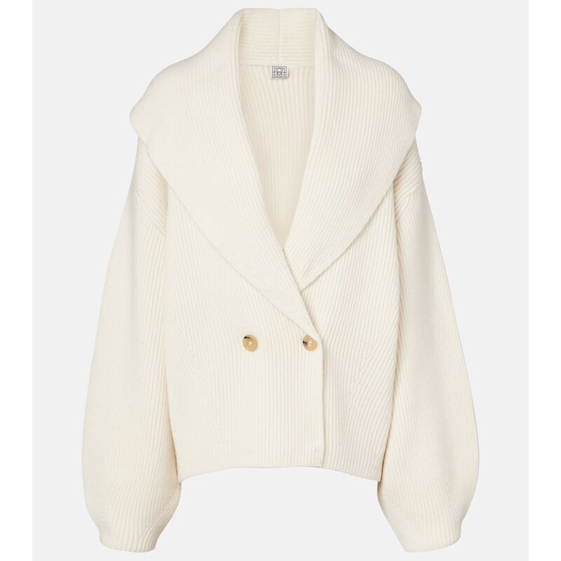 Toteme Ribbed-knit wool-blend cardigan