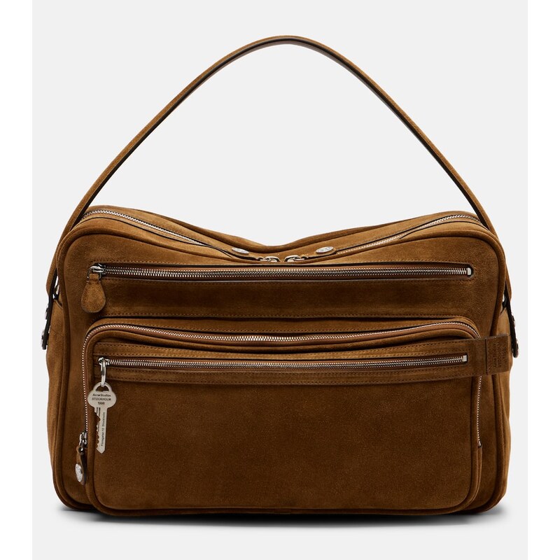 Kabelka Acne Studios Camero Camera Large z kůže barvy Cognac Brown