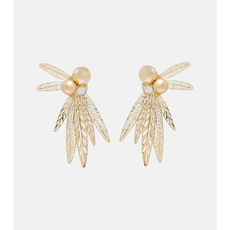 Carolina Herrera Crystal-embellished clip-on earrings