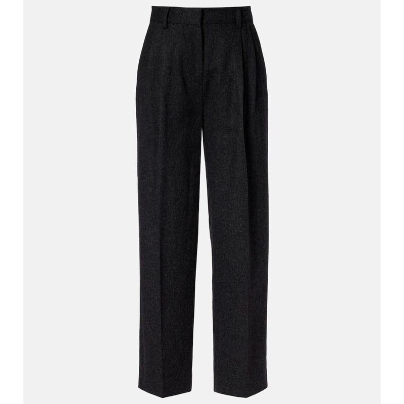 Toteme Wool-blend flannel straight pants