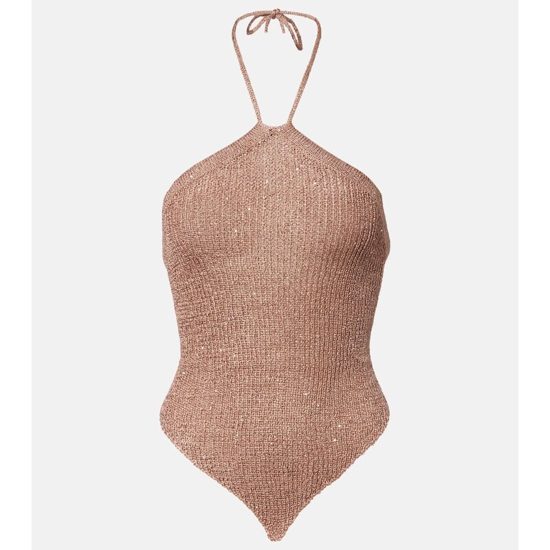 Bananhot Liz sequined halterneck top