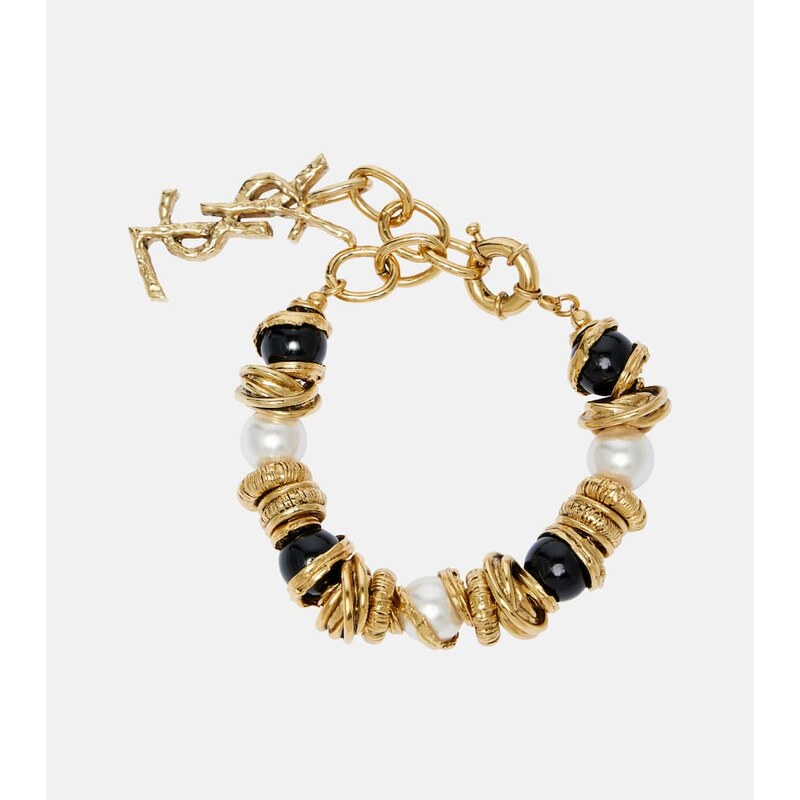 Saint Laurent Loulou embellished bracelet